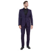 Eggplant Men's Ultra Slim - Fit 3pc Suit w/ Expandable Waistband - Bundle Bus
