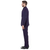 Eggplant Men's Ultra Slim - Fit 3pc Suit w/ Expandable Waistband - Bundle Bus