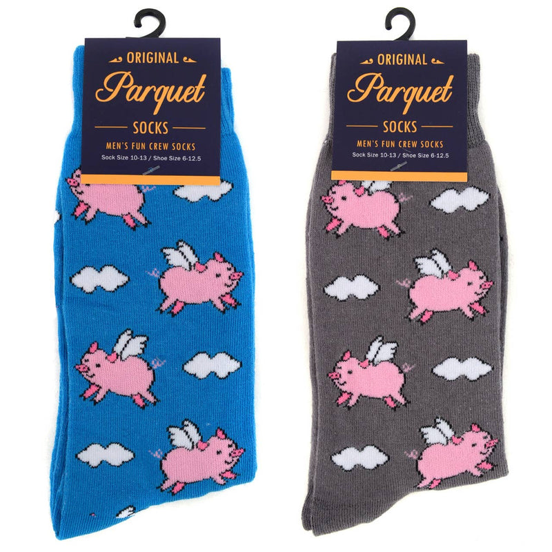 Flying Pigs Novelty Socks for Men - Bundle Bus