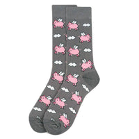 Flying Pigs Novelty Socks for Men - Bundle Bus