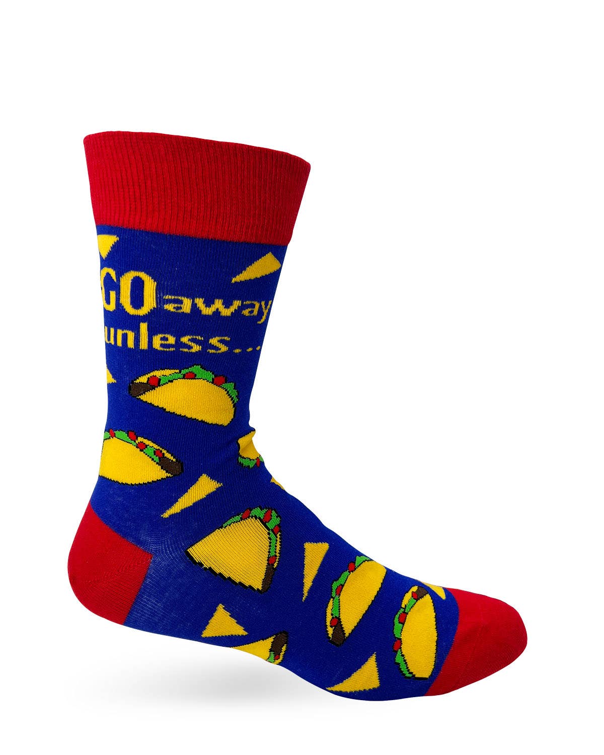 Go Away Unless You Have Tacos Men's Novelty Crew Socks - Bundle Bus