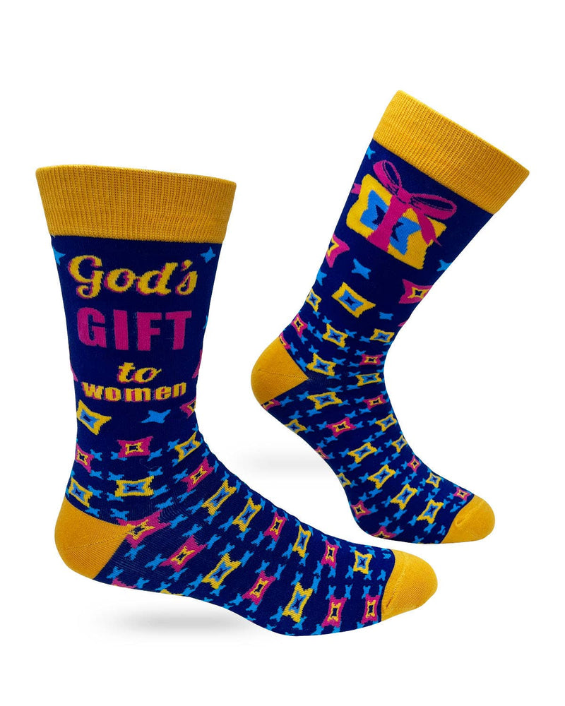 God’s Gift to Women Men's Novelty Crew Socks - Bundle Bus