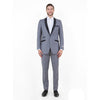 Gray / Black Solid with Black Shawl Collar Trim 2 - PC Slim Fit Suits - Bundle Bus