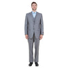 Gray Solid Shiny Sharkskin 3 - PC Regular Modern Fit Suits - Bundle Bus