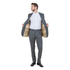 Green Slate Men's 2pc Sharkskin Suit Slim - Fit - Bundle Bus