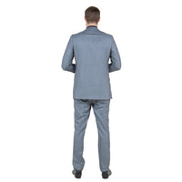 Grey Men's Slim - Fit 3 - Piece Sharkskin Suit - Bundle Bus