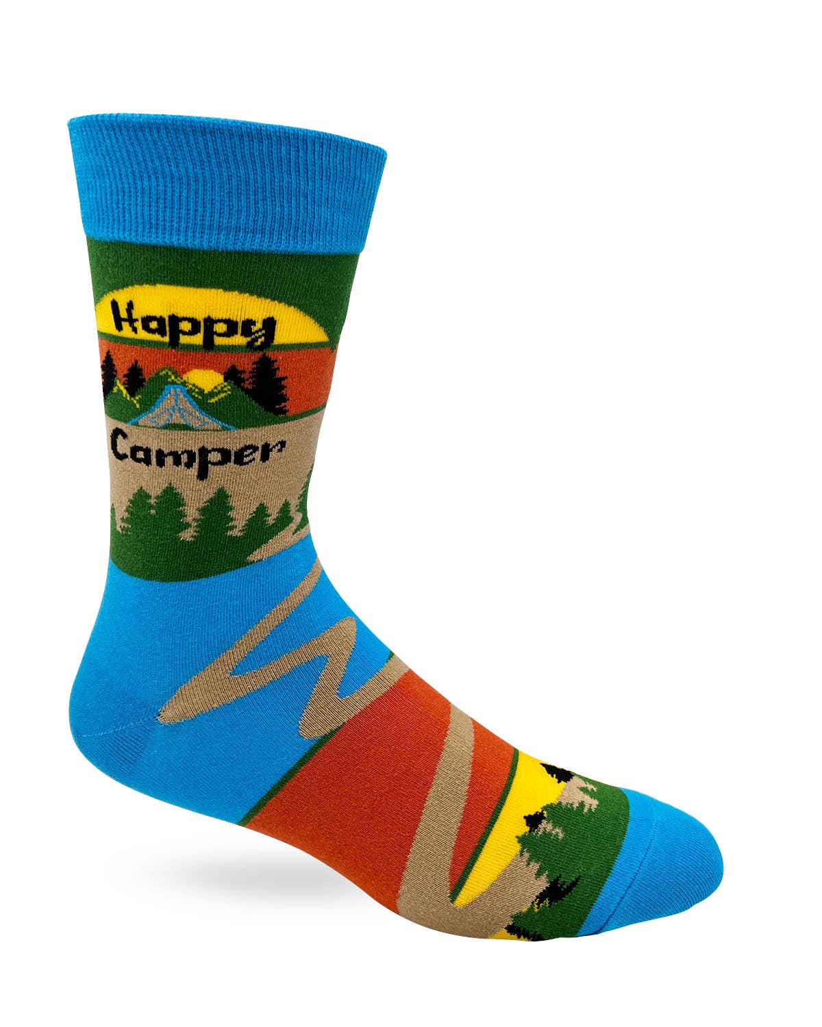 Happy Camper Men's Novelty Crew Socks - Bundle Bus