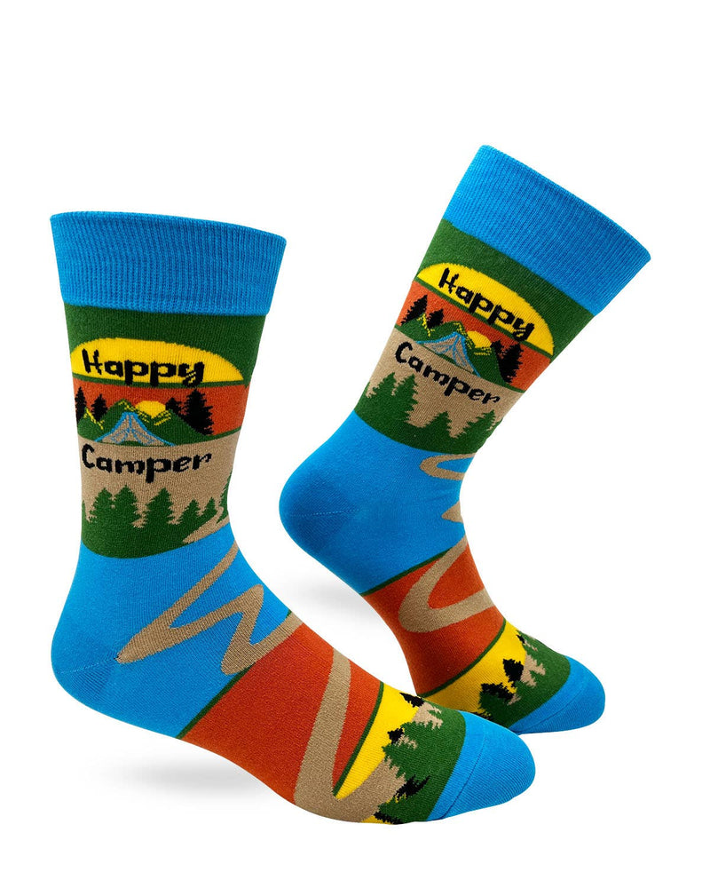 Happy Camper Men's Novelty Crew Socks - Bundle Bus