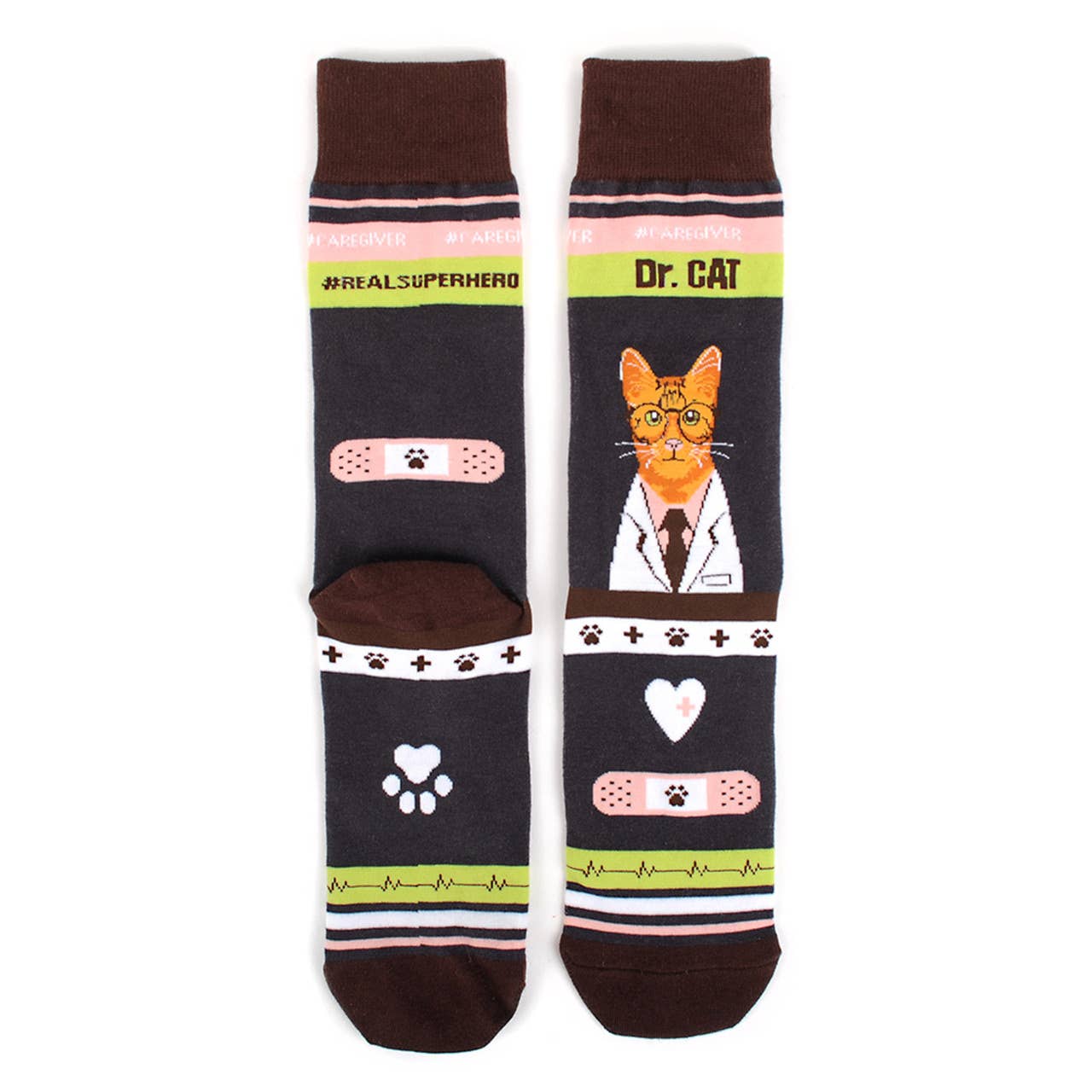 Health Care Heroes - Dr. Cat - Ultra Premium Novelty Socks - Bundle Bus