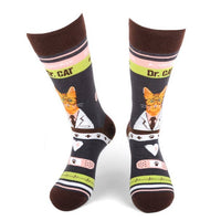 Health Care Heroes - Dr. Cat - Ultra Premium Novelty Socks - Bundle Bus