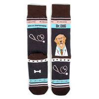 Health Care Heroes - Dr. Dog - Ultra Premium Novelty Socks - Bundle Bus