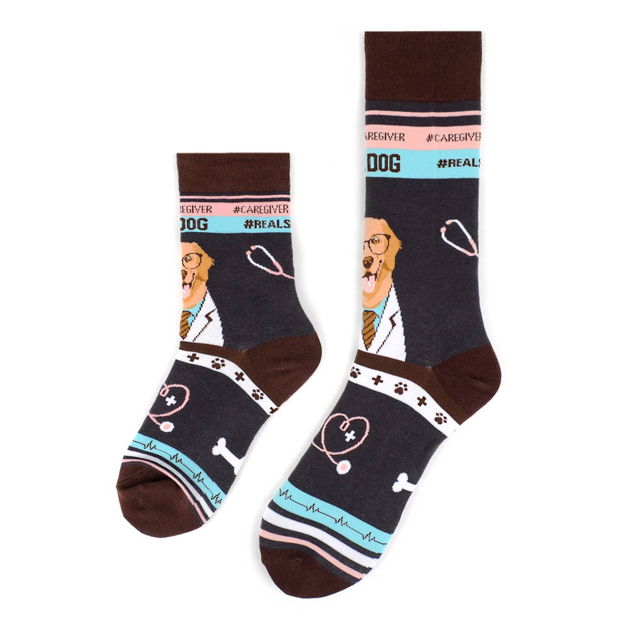 Health Care Heroes - Dr. Dog - Ultra Premium Novelty Socks - Bundle Bus