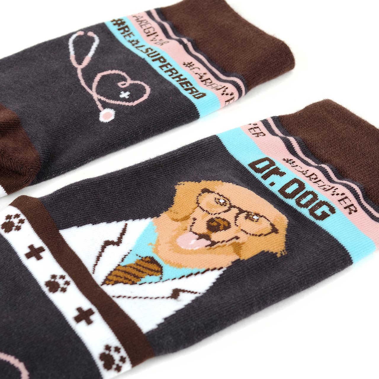 Health Care Heroes - Dr. Dog - Ultra Premium Novelty Socks - Bundle Bus