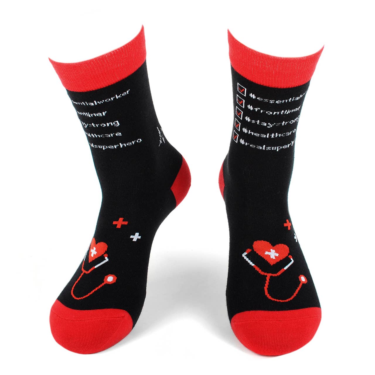 Health Care Heroes - Saving Lives - Ultra Premium Novelty Socks - Bundle Bus