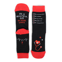 Health Care Heroes - Saving Lives - Ultra Premium Novelty Socks - Bundle Bus