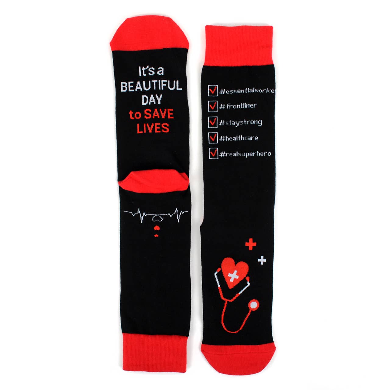Health Care Heroes - Saving Lives - Ultra Premium Novelty Socks - Bundle Bus