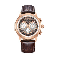 Heritor Automatic Apostle Leather Band Watch with Day/Date - Bundle Bus