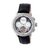 Heritor Automatic Aura Semi - Skeleton Leather - Band Watch - Bundle Bus