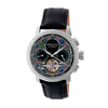 Heritor Automatic Aura Semi - Skeleton Leather - Band Watch - Bundle Bus