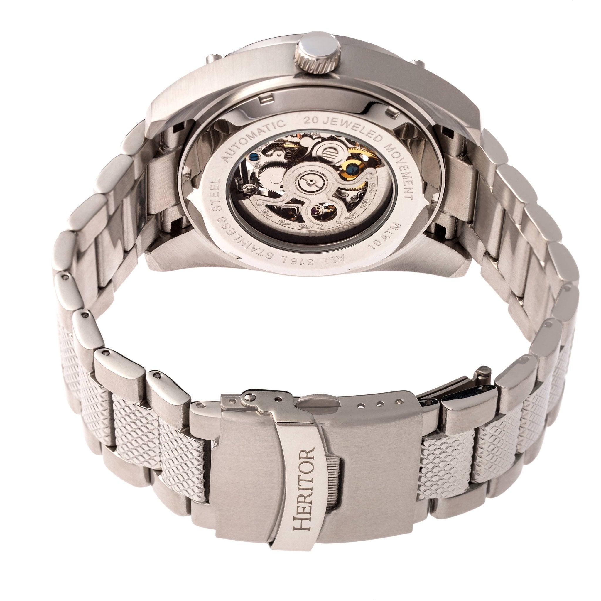 Heritor Automatic Daniels Semi - Skeleton Bracelet Watch - Bundle Bus
