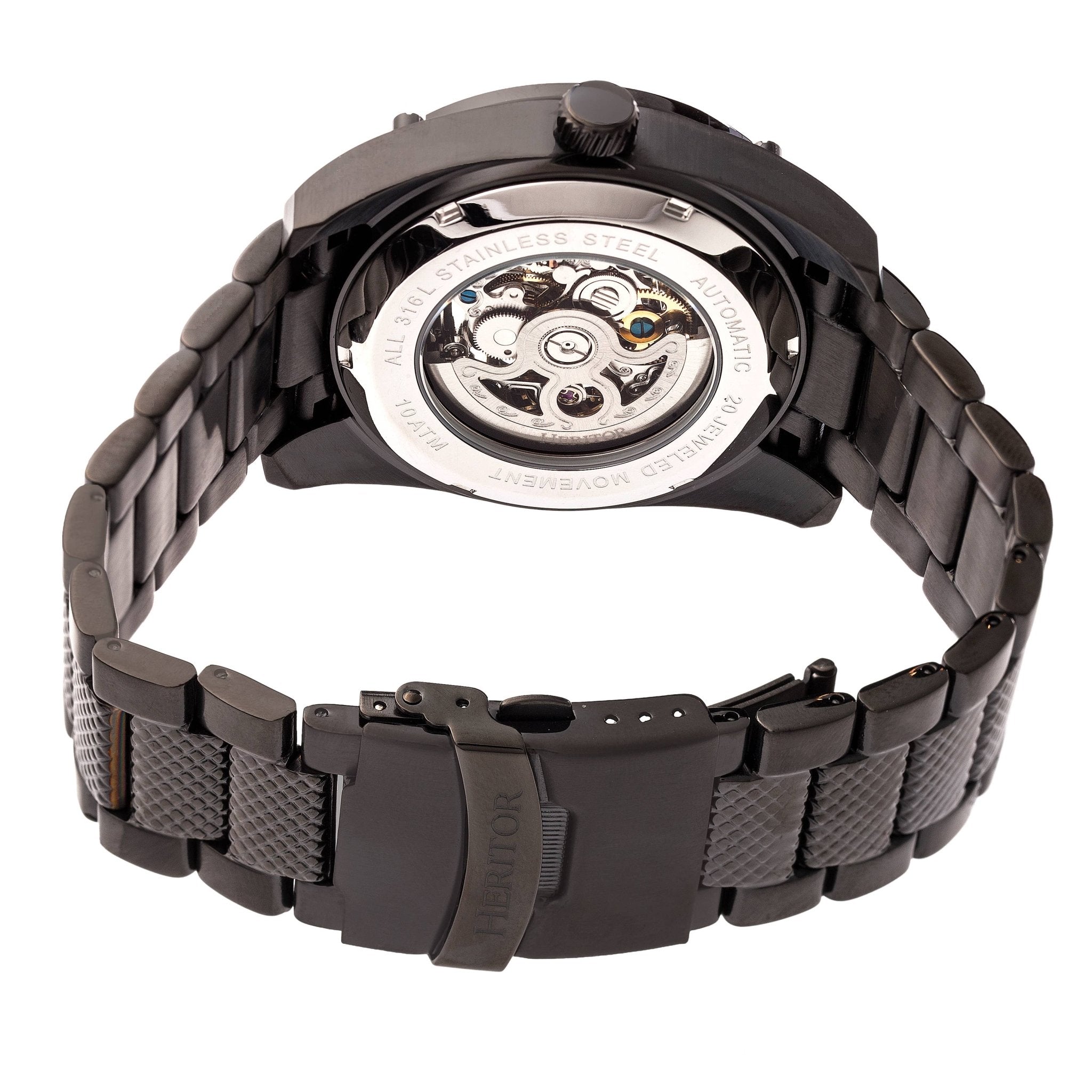 Heritor Automatic Daniels Semi - Skeleton Bracelet Watch - Bundle Bus