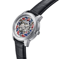 Heritor Automatic Emmanuel Semi - Skeleton Leather - Band Watch - Bundle Bus