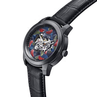 Heritor Automatic Emmanuel Semi - Skeleton Leather - Band Watch - Bundle Bus