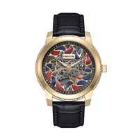 Heritor Automatic Emmanuel Semi - Skeleton Leather - Band Watch - Bundle Bus