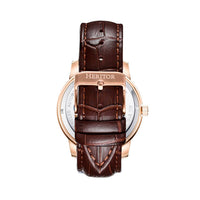 Heritor Automatic Emmanuel Semi - Skeleton Leather - Band Watch - Bundle Bus
