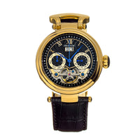 Heritor Automatic Ganzi Semi - Skeleton Leather - Band Watch - Bundle Bus