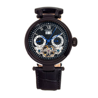 Heritor Automatic Ganzi Semi - Skeleton Leather - Band Watch - Bundle Bus