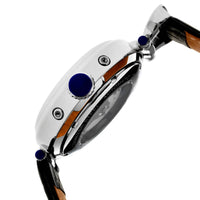 Heritor Automatic Ganzi Semi - Skeleton Leather - Band Watch - Bundle Bus