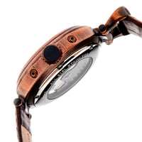 Heritor Automatic Ganzi Semi - Skeleton Leather - Band Watch - Bundle Bus
