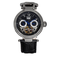 Heritor Automatic Ganzi Semi - Skeleton Leather - Band Watch - Bundle Bus
