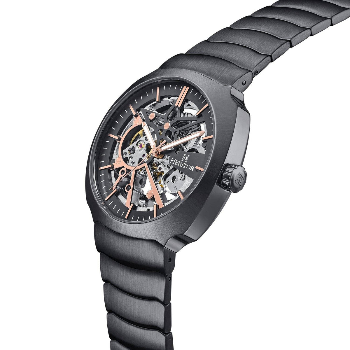 Heritor Automatic Magnus Skeleton Bracelet Watch - Bundle Bus