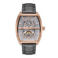 Heritor Automatic Masterson Semi - Skeleton Leather - Band Watch - Bundle Bus