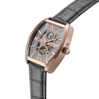 Heritor Automatic Masterson Semi - Skeleton Leather - Band Watch - Bundle Bus