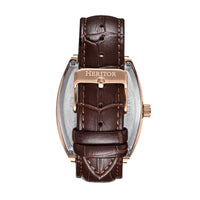 Heritor Automatic Masterson Semi - Skeleton Leather - Band Watch - Bundle Bus