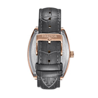 Heritor Automatic Masterson Semi - Skeleton Leather - Band Watch - Bundle Bus