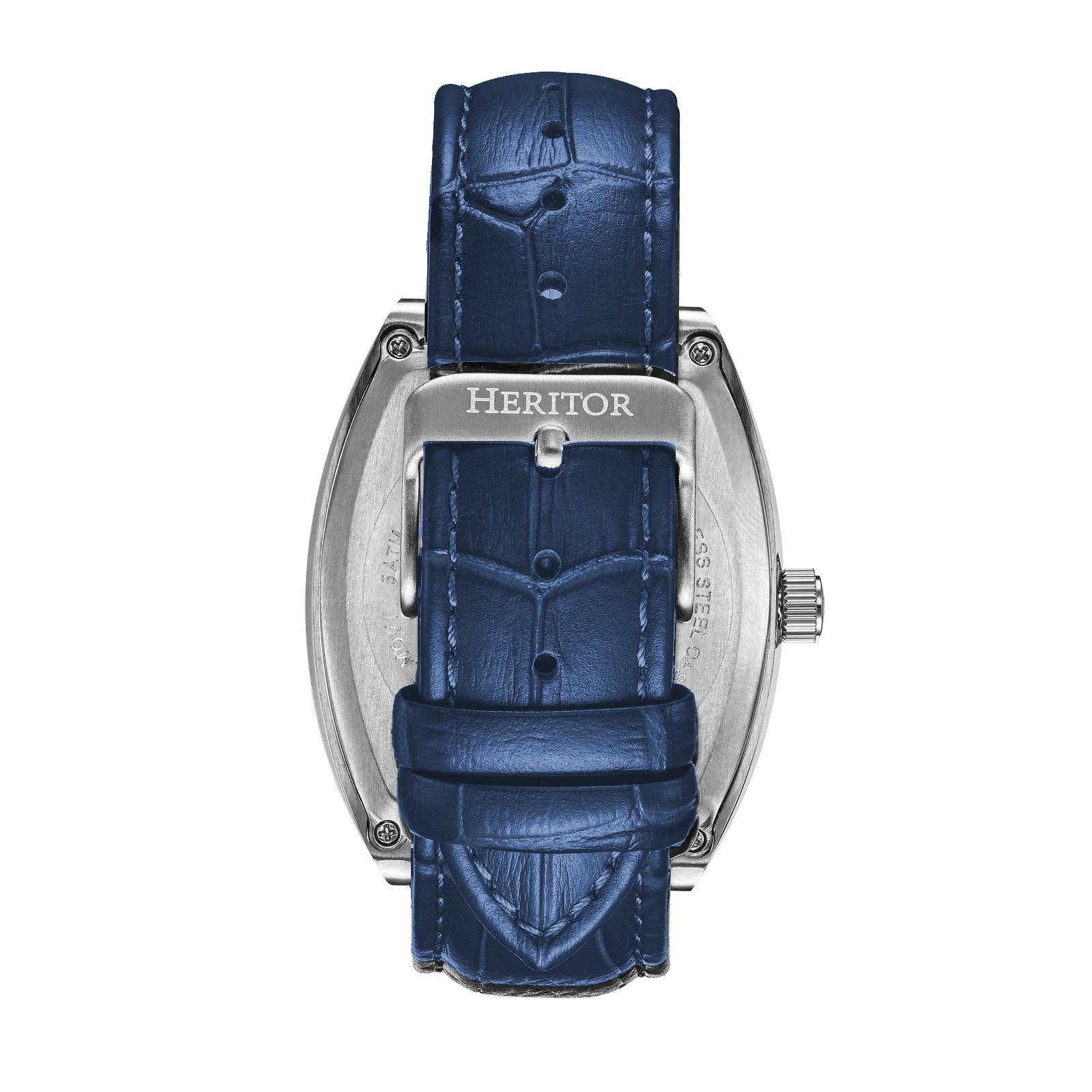 Heritor Automatic Masterson Semi - Skeleton Leather - Band Watch - Bundle Bus