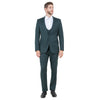 Hunter Green Men's Ultra Slim - Fit 3pc Suit w/ Expandable Waistband - Bundle Bus