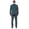 Hunter Green Men's Ultra Slim - Fit 3pc Suit w/ Expandable Waistband - Bundle Bus