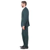 Hunter Green Men's Ultra Slim - Fit 3pc Suit w/ Expandable Waistband - Bundle Bus