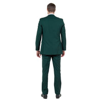 Hunter Green Solid 2 - PC Slim Fit Performance Stretch Suits - Bundle Bus