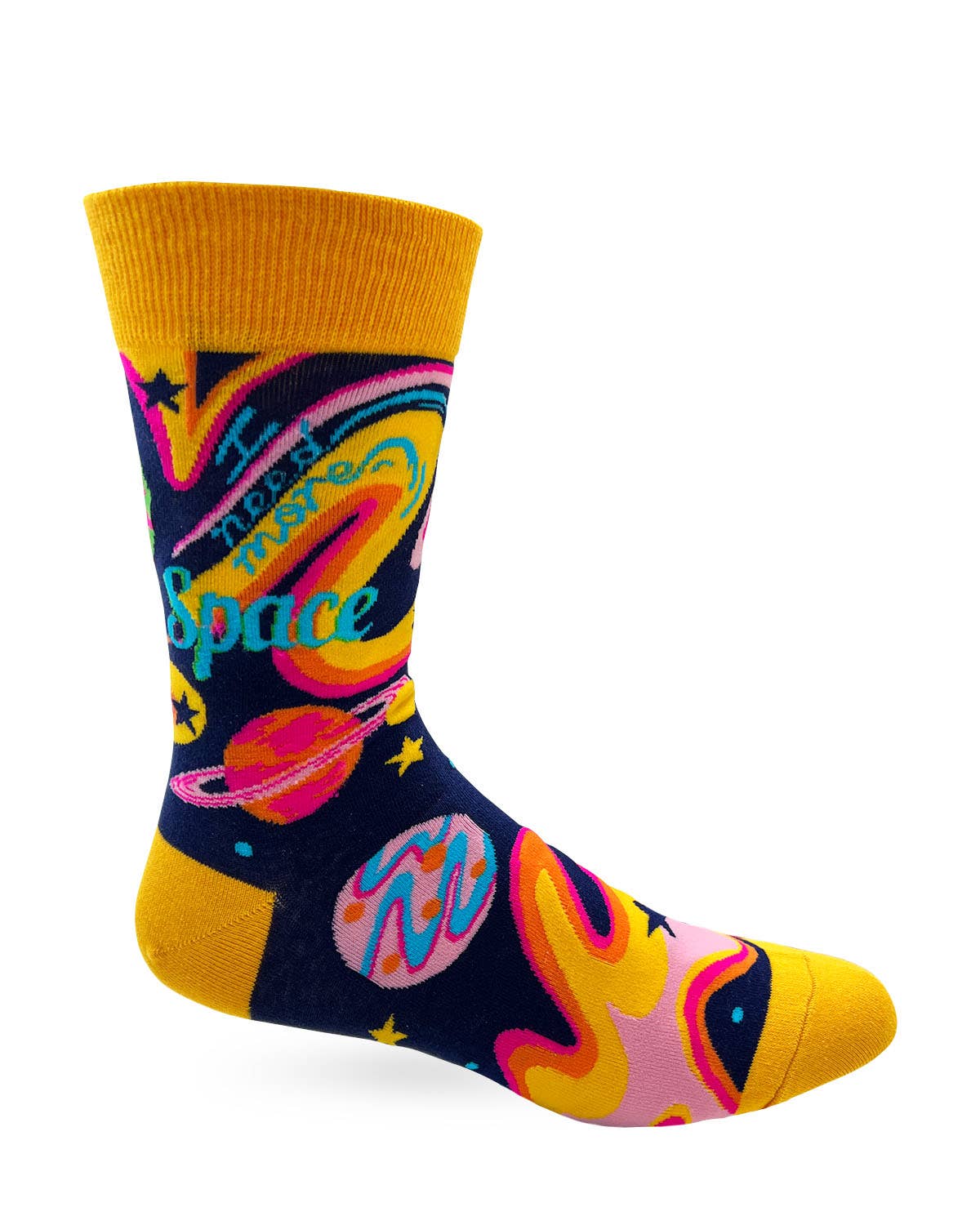 I Need More Space Men's Novelty Crew Socks - Bundle Bus