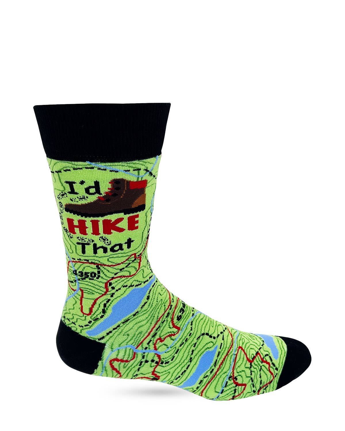I'd Hike That Men's Novelty Crew Socks - Bundle Bus