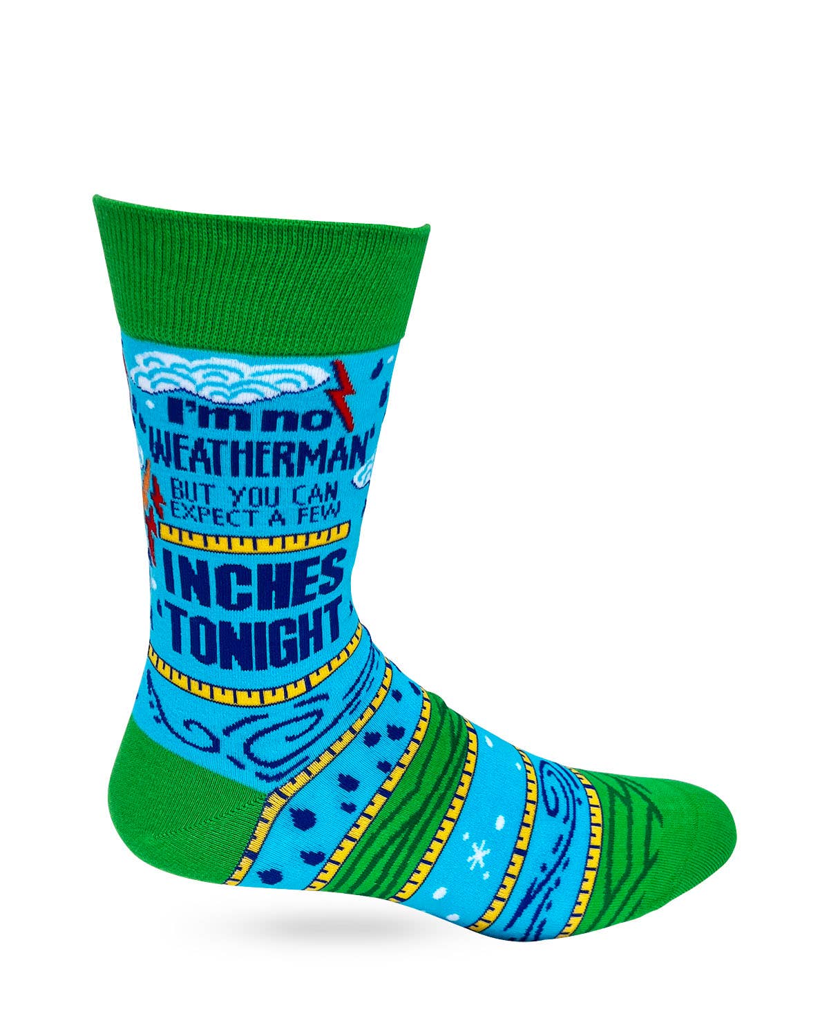 I'm No Weatherman But You Can Expect A Few Inches Tonight Men's Novelty Crew Socks - Bundle Bus