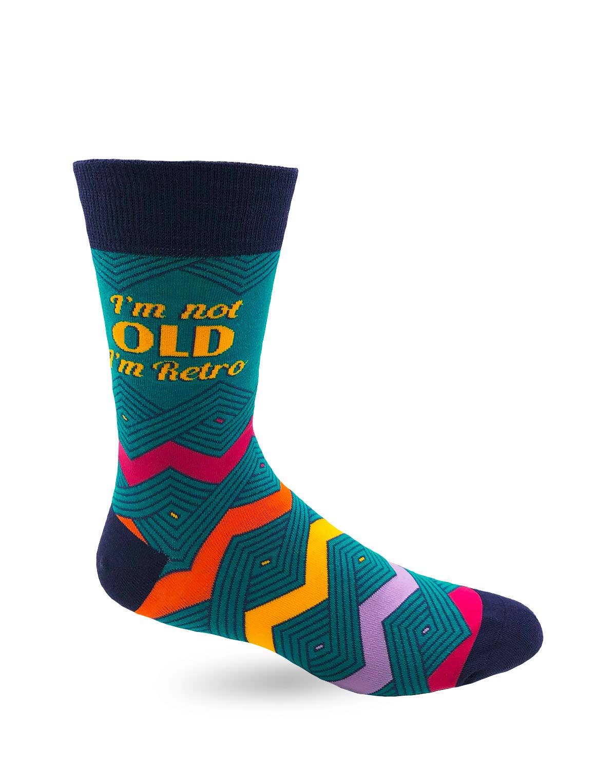 I'm Not Old I'm Retro Men's Novelty Crew Socks - Bundle Bus