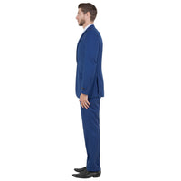 Indigo Men's Hybrid - Fit 3pc Paisley Suit w/ Wide Black Shawl Collar - Bundle Bus