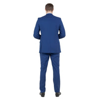 Indigo Men's Hybrid - Fit 3pc Paisley Suit w/ Wide Black Shawl Collar - Bundle Bus